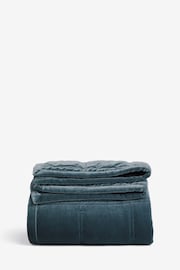 Blue Lustre Velvet Bedspread - Image 5 of 5