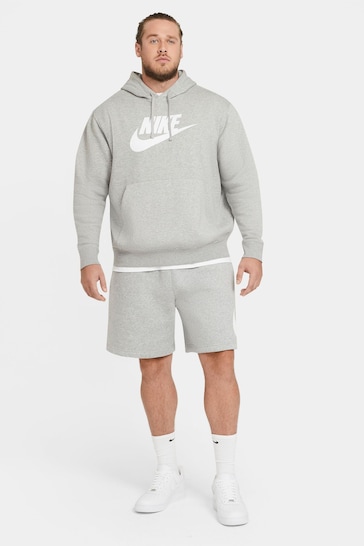 Nike Grey Club Fleece Swoosh Shorts