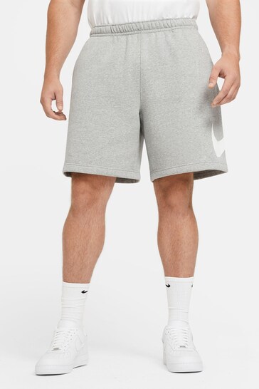 Nike Grey Club Fleece Swoosh Shorts