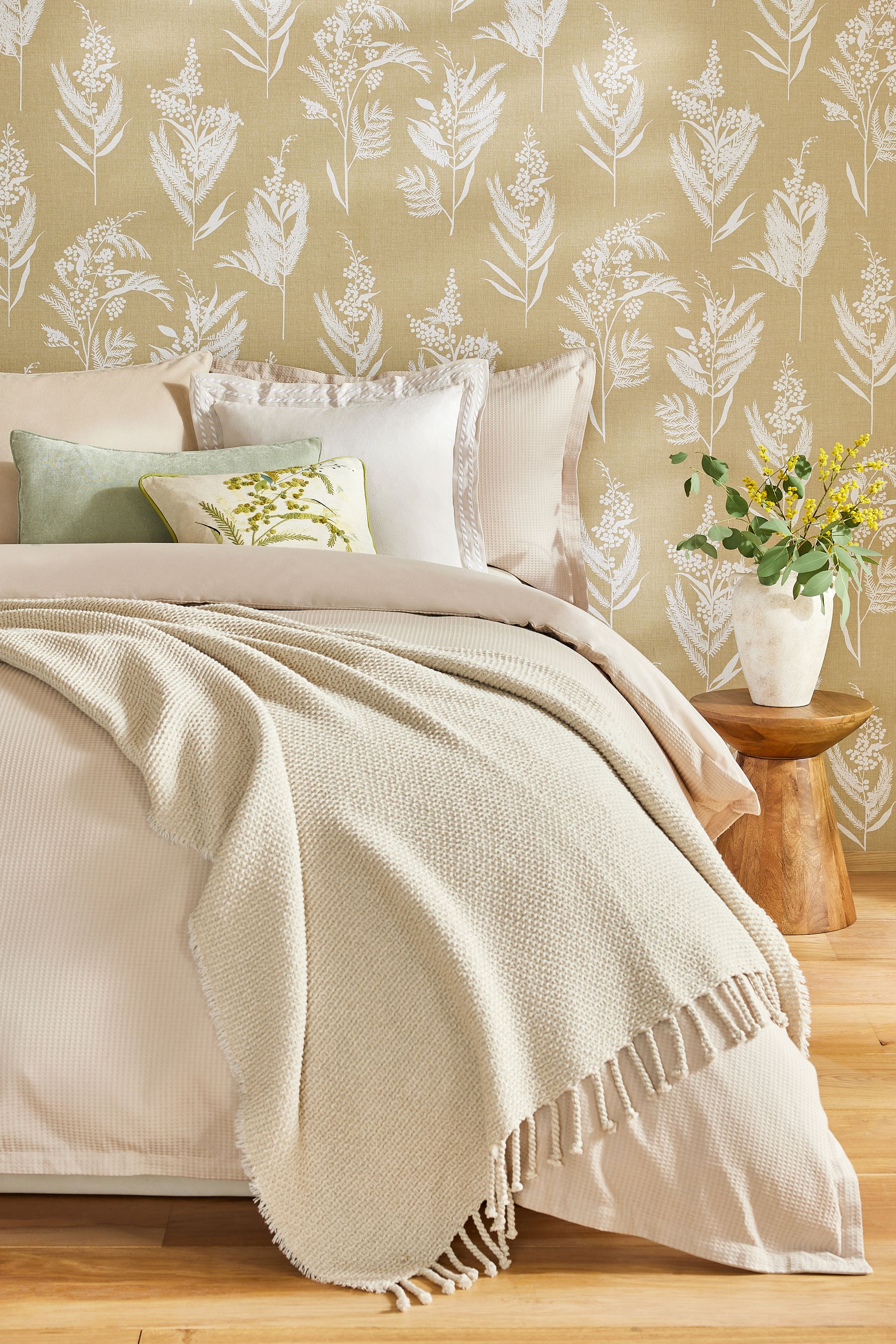 NEXT Natural Waffle Woven Throw Adult