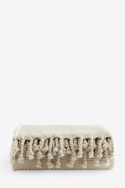 Natural Waffle Woven Throw - Image 4 of 4