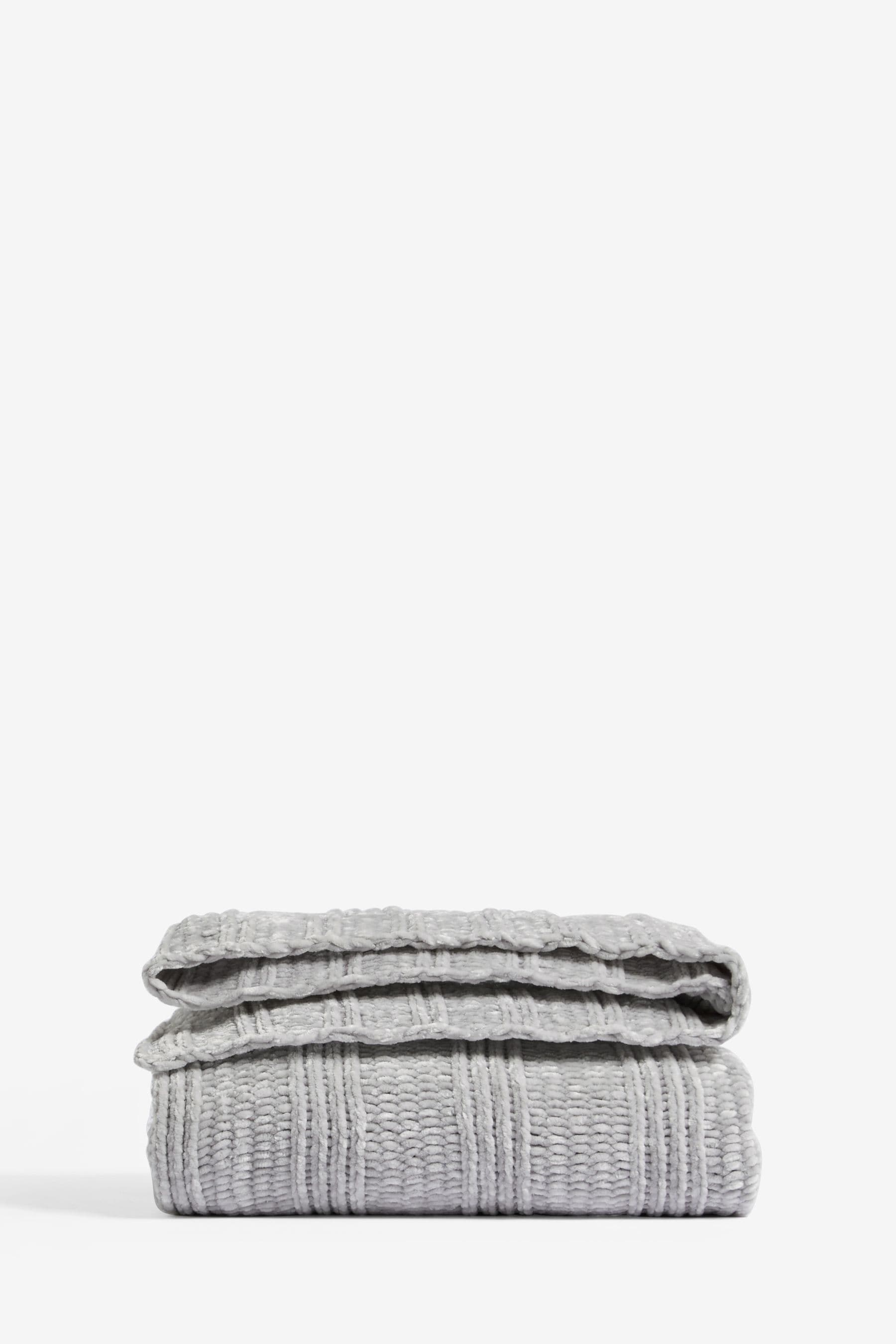 Silver chenille throw on sale