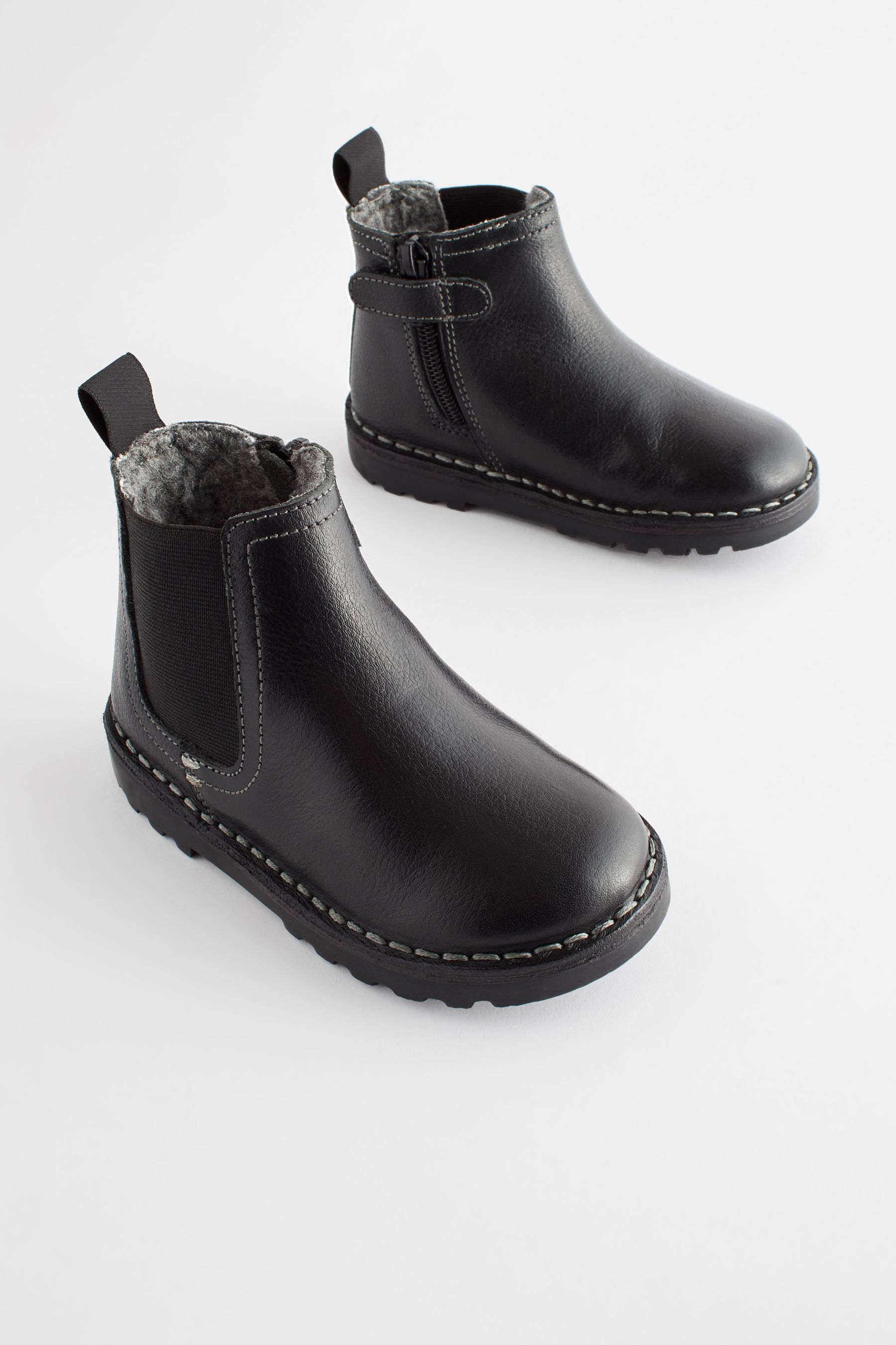 Warm lined chelsea boots store