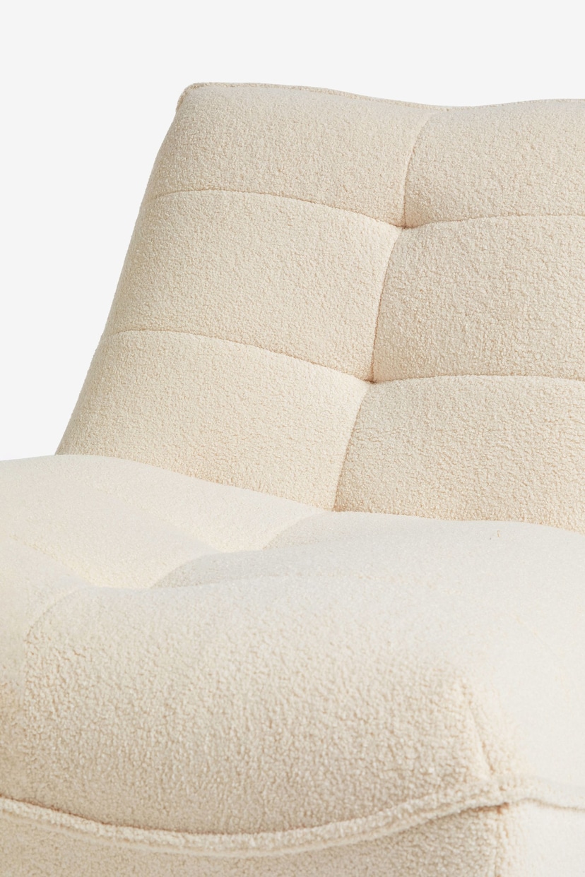 Soft Cosy Boucle Ivory Natural Lucca Swivel Pillow Accent Chair - Image 2 of 10