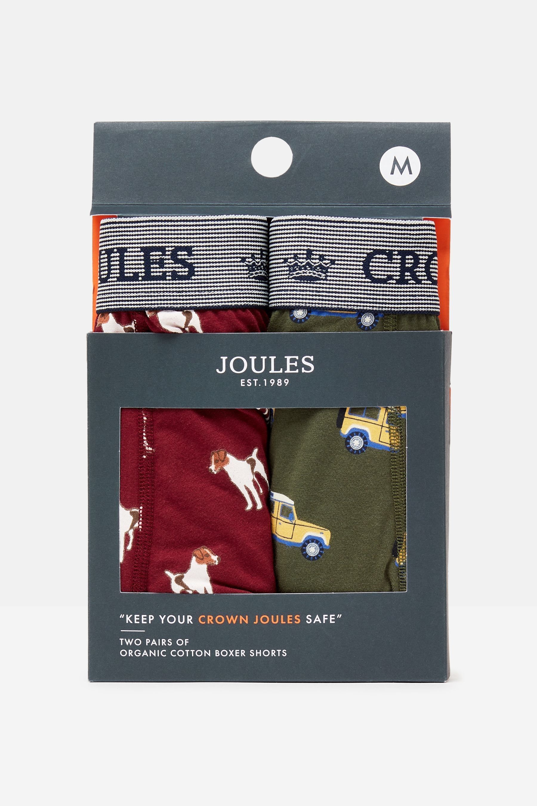 Buy Joules Crown Joules On All Fours Cotton Boxer Briefs (2 Pack) from