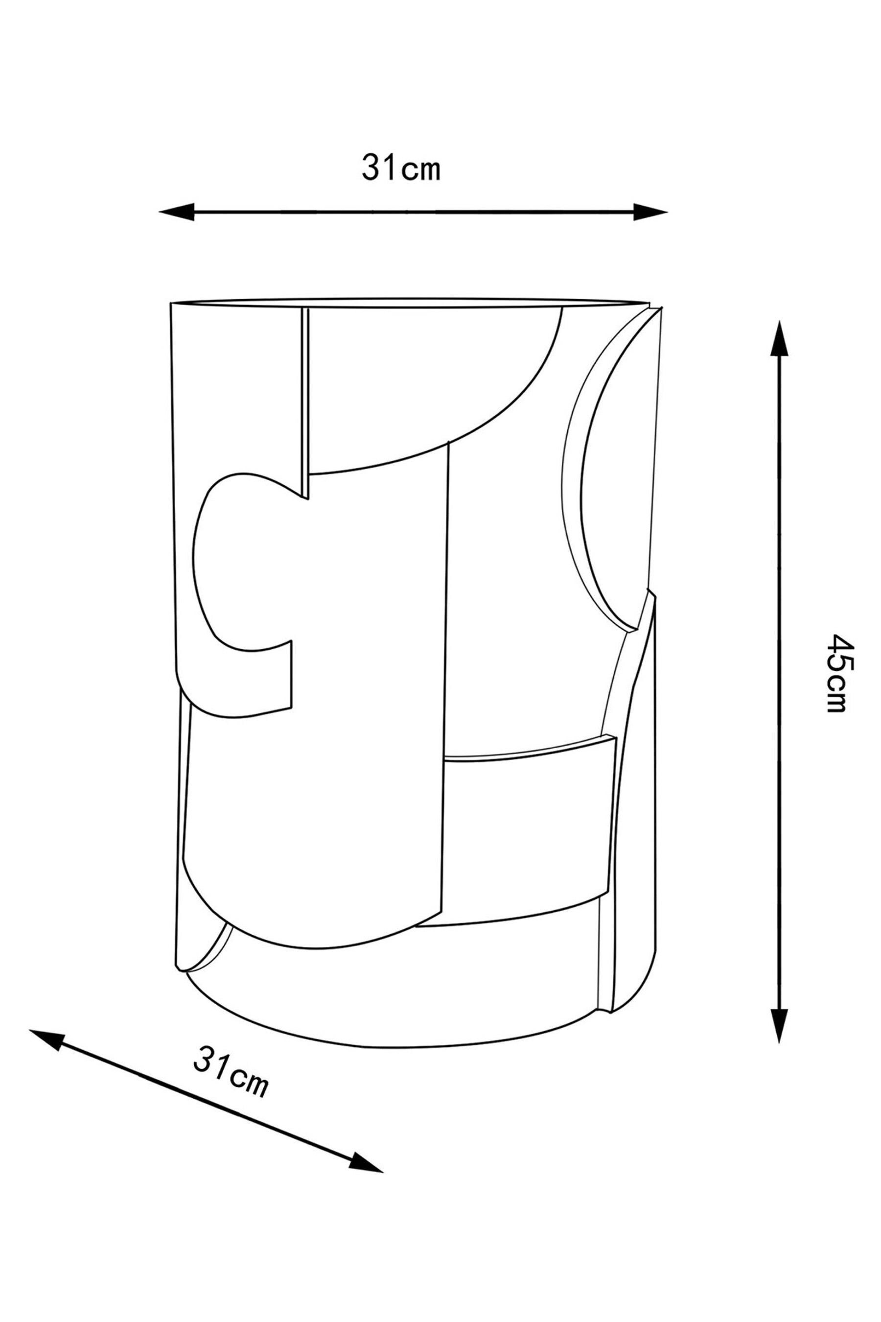 White resin store side table