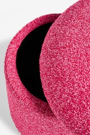 Casual Boucle Fuschia Pink Toadstool Storage Stool - Image 2 of 4