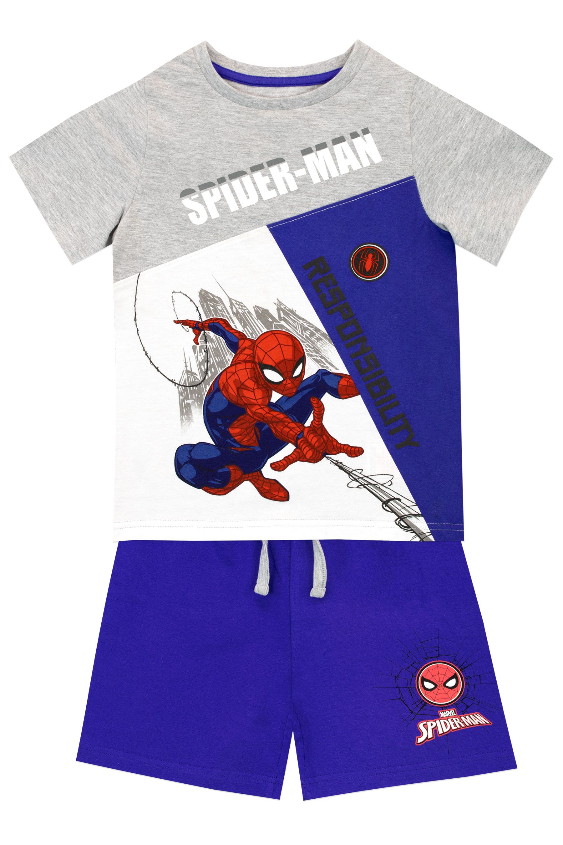 Blue spiderman shirt sales