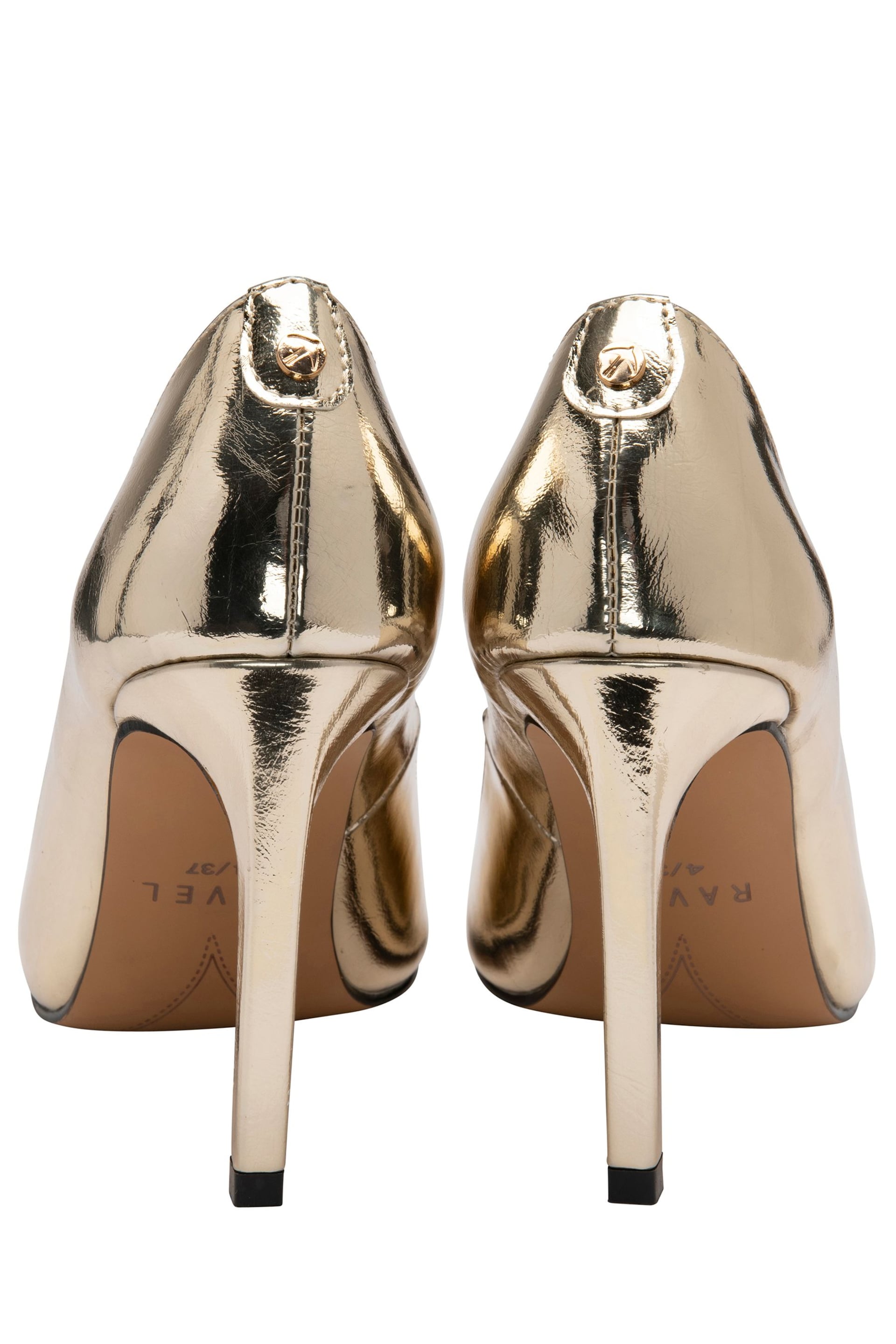 Ravel Gold Stiletto-Heel Court Shoes - Image 3 of 4