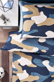 Blue Camo Duvet Cover and Pillowcase Set - Image 4 of 6