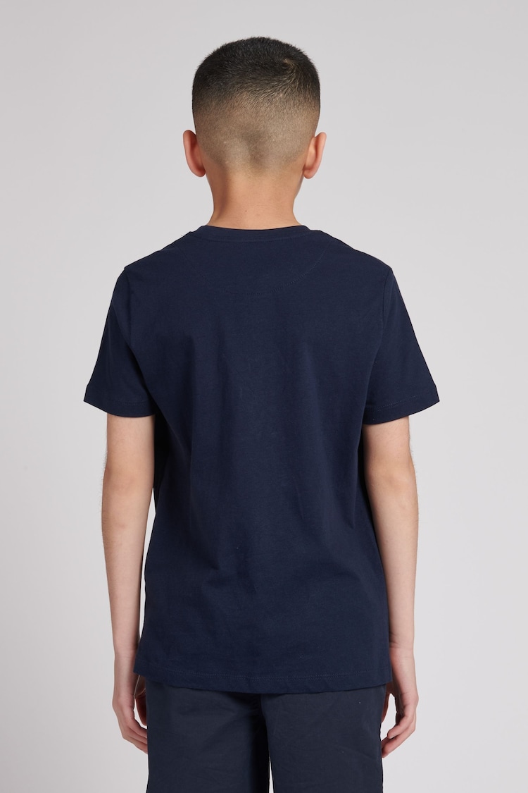 Lyle & Scott Navy Blue Unisex 100% Cotton T-Shirt - Image 2 of 5