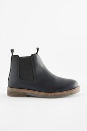 Black Standard Fit (F) Leather Chelsea Boots - Image 2 of 5