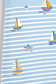 JoJo Maman Bébé Blue Stripe Sailing Boats Appliqué 1.5 Tog Baby Sleeping Bag - Image 4 of 4