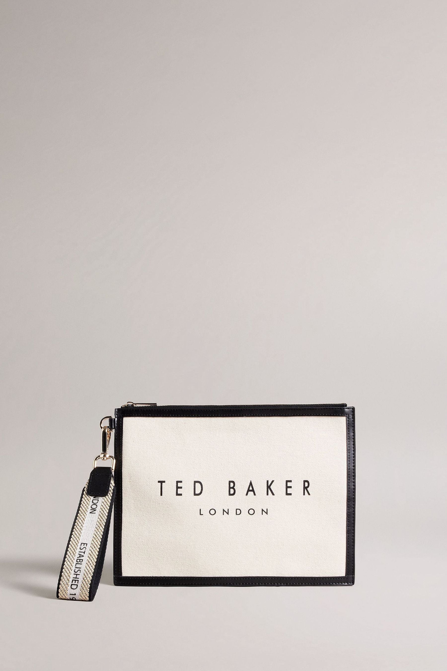 Buy Ted Baker Cream Vivtora Branded Webbing Canvas Pouch from Next Ireland
