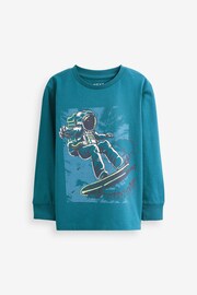 Navy Blue Astronaut Long Sleeve Graphic T-Shirt (3-16yrs) - Image 1 of 3