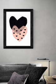 East End Prints Black Two Hearts Framed Print - Image 2 of 3