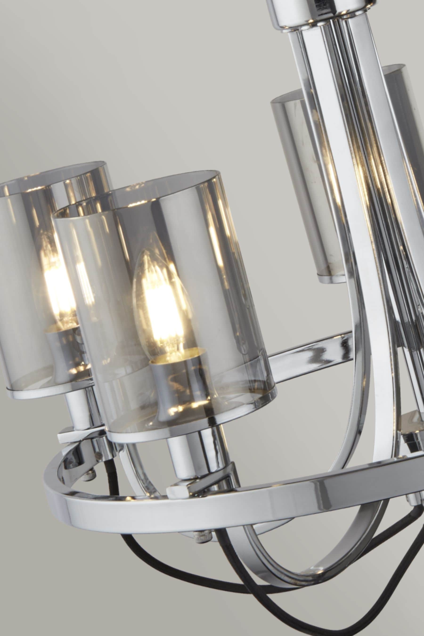 Buy Searchlight Chrome Catalina 5 Light Ceiling Light from the