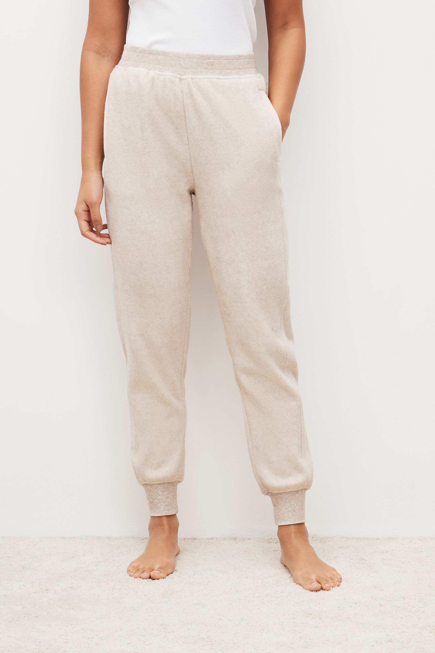Buy Ecru Fleece Joggers from the Next UK online shop
