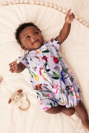 Baker by Ted Baker Lilac Purple Floral Romper - Image 1 of 8