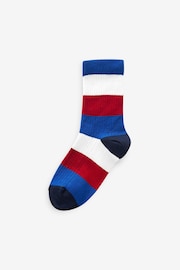 Rugby Stripe Cotton Rich Socks 5 Pack - Image 3 of 6