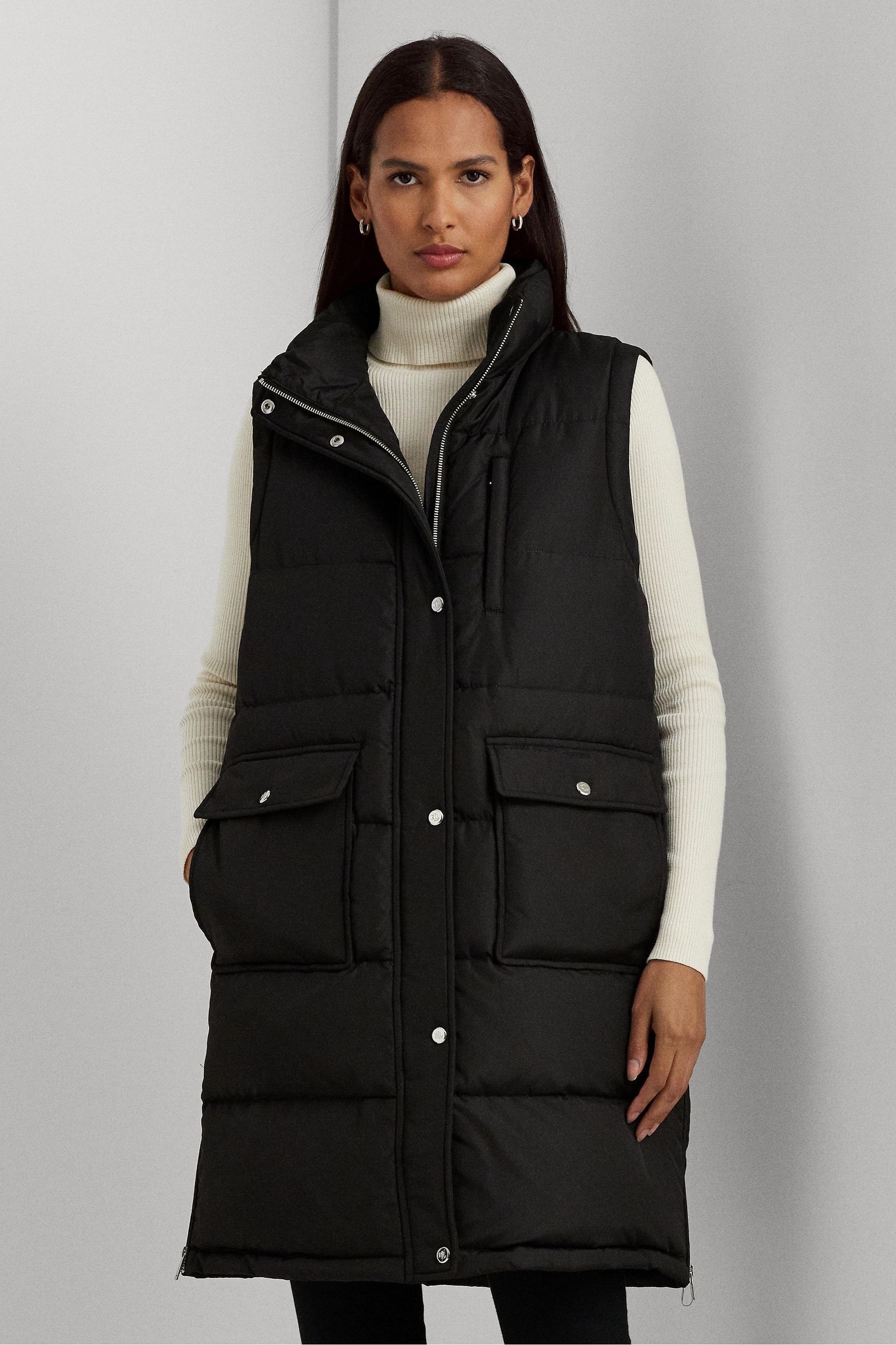 Buy Lauren Ralph Lauren Black Quilted Mockneck Down Gilet from Next Luxembourg