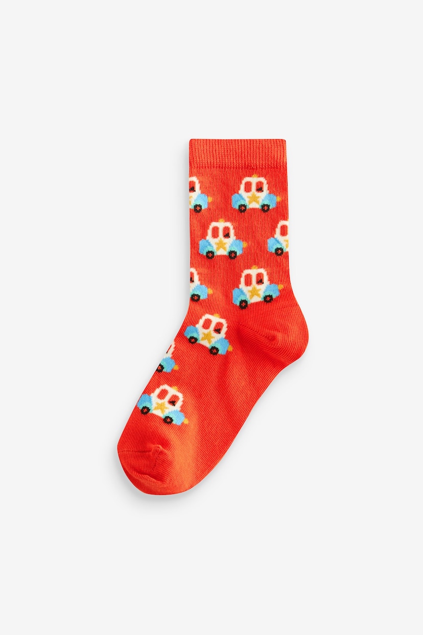 Bright Vehicle Cotton Rich Socks 7 Pack - Image 4 of 7