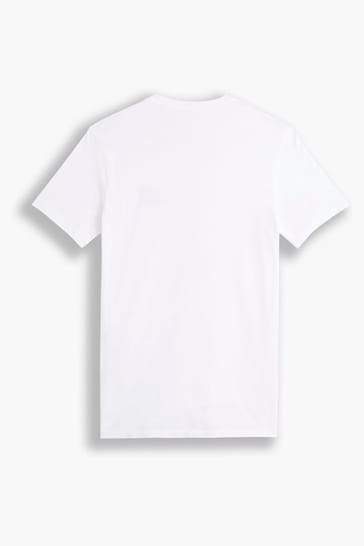 Levi's® White/Blue Mini Crew Neck Sportswear T-Shirts 2 Pack