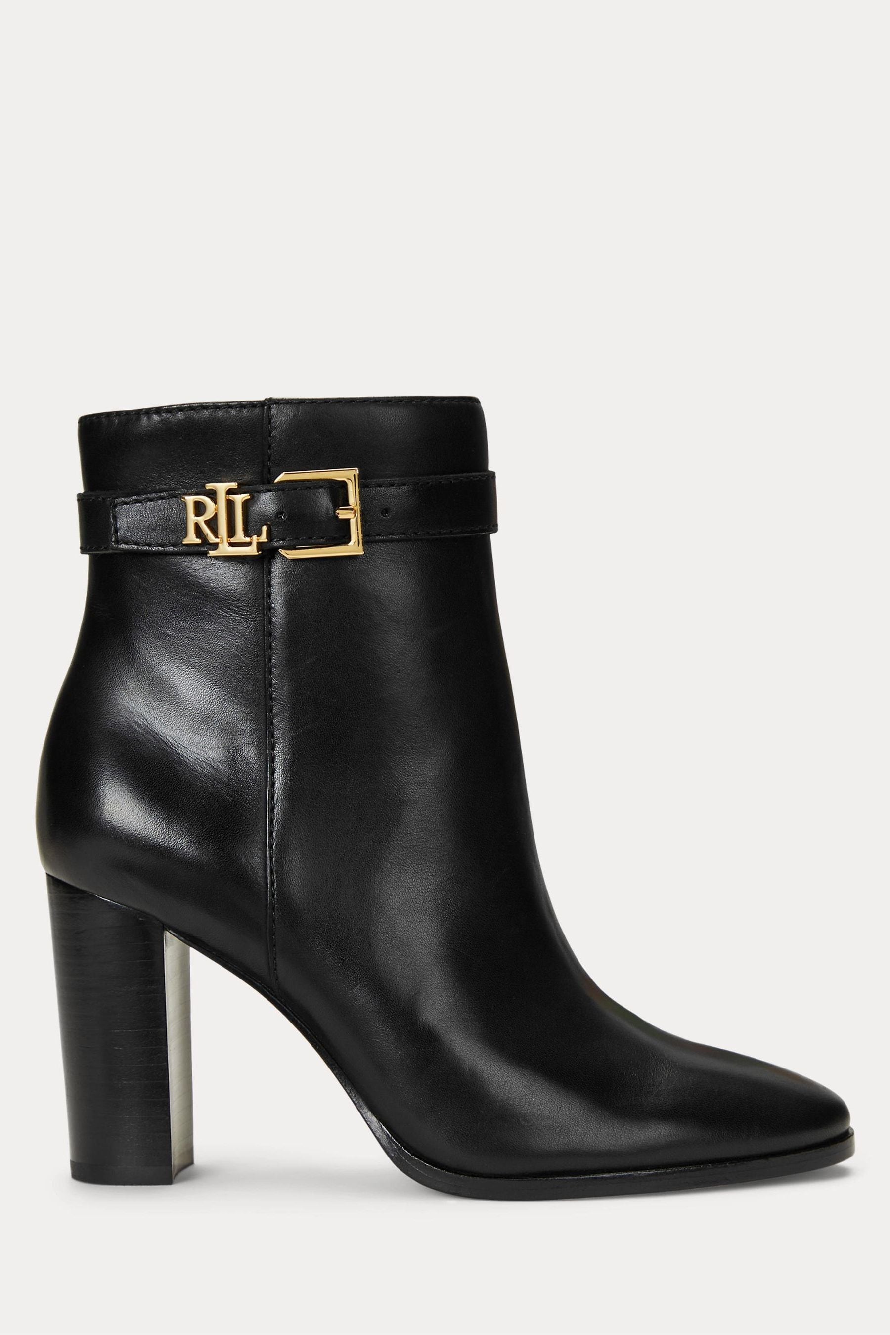 Buy Lauren Ralph Lauren Bailey Burnished Leather Heeled Ankle Boots from the Next UK online shop