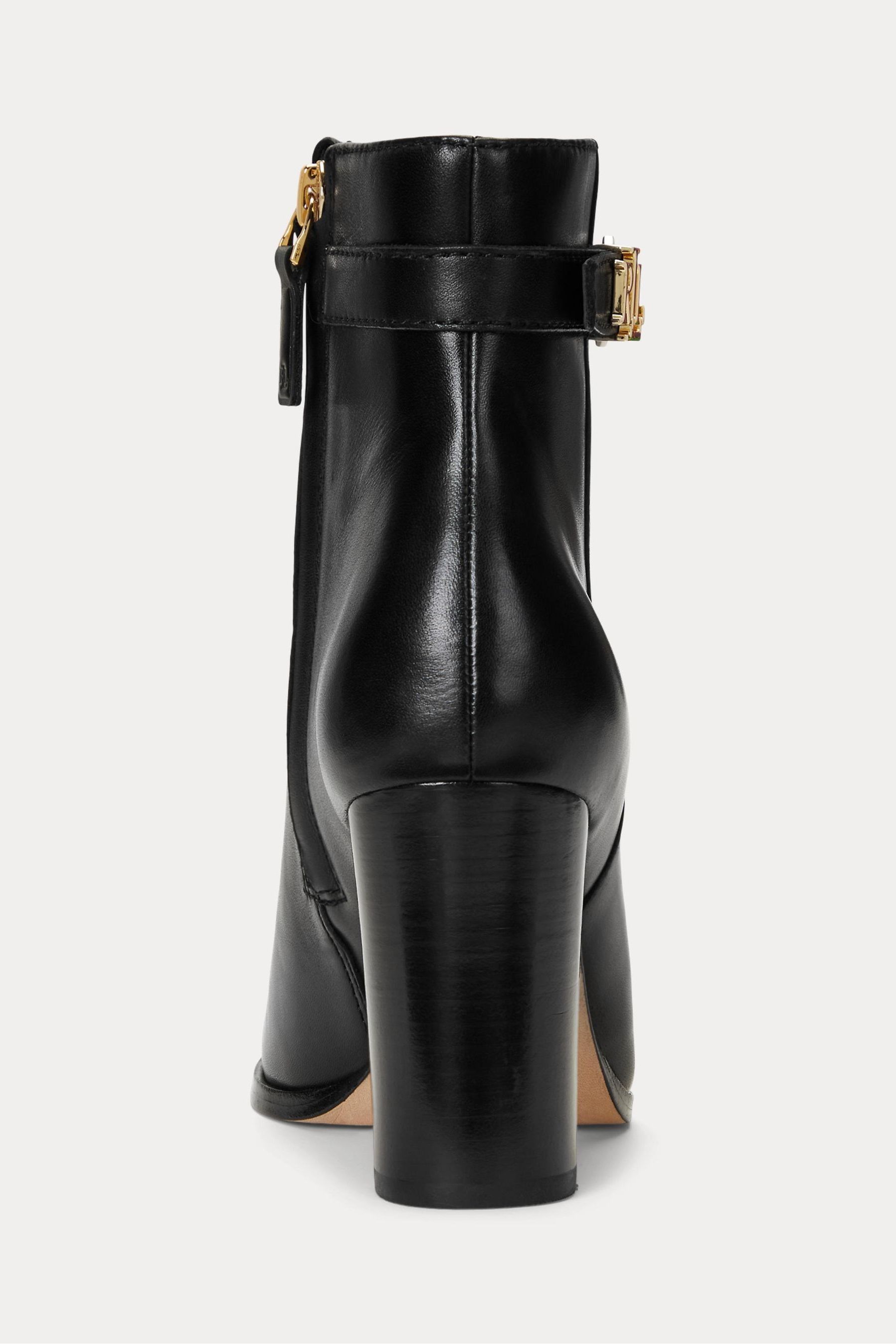 Ralph lauren black ankle boots sales