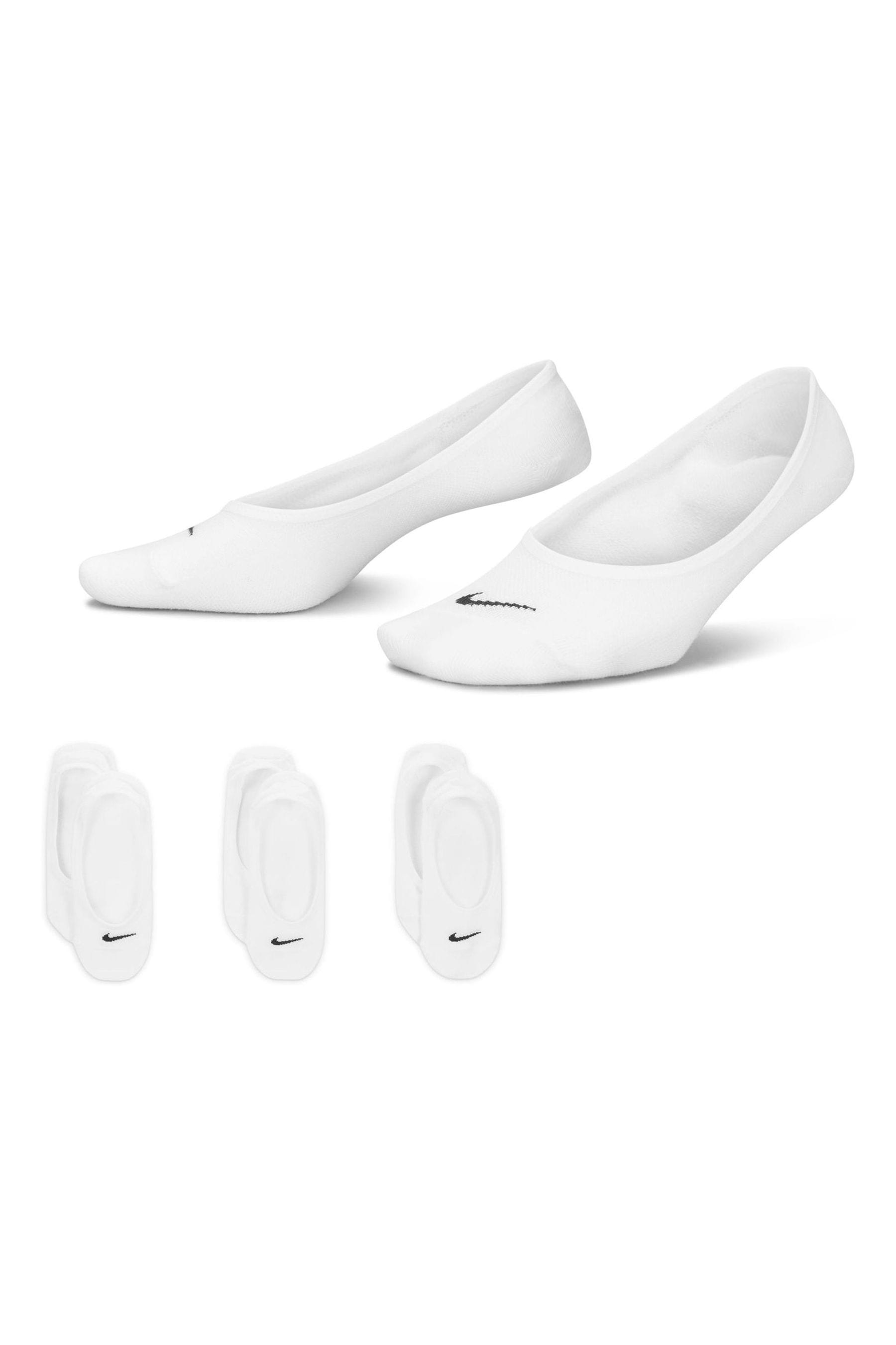 Buy Nike White Everyday Lightweight Training Footie Socks 3 Pack from Next Luxembourg