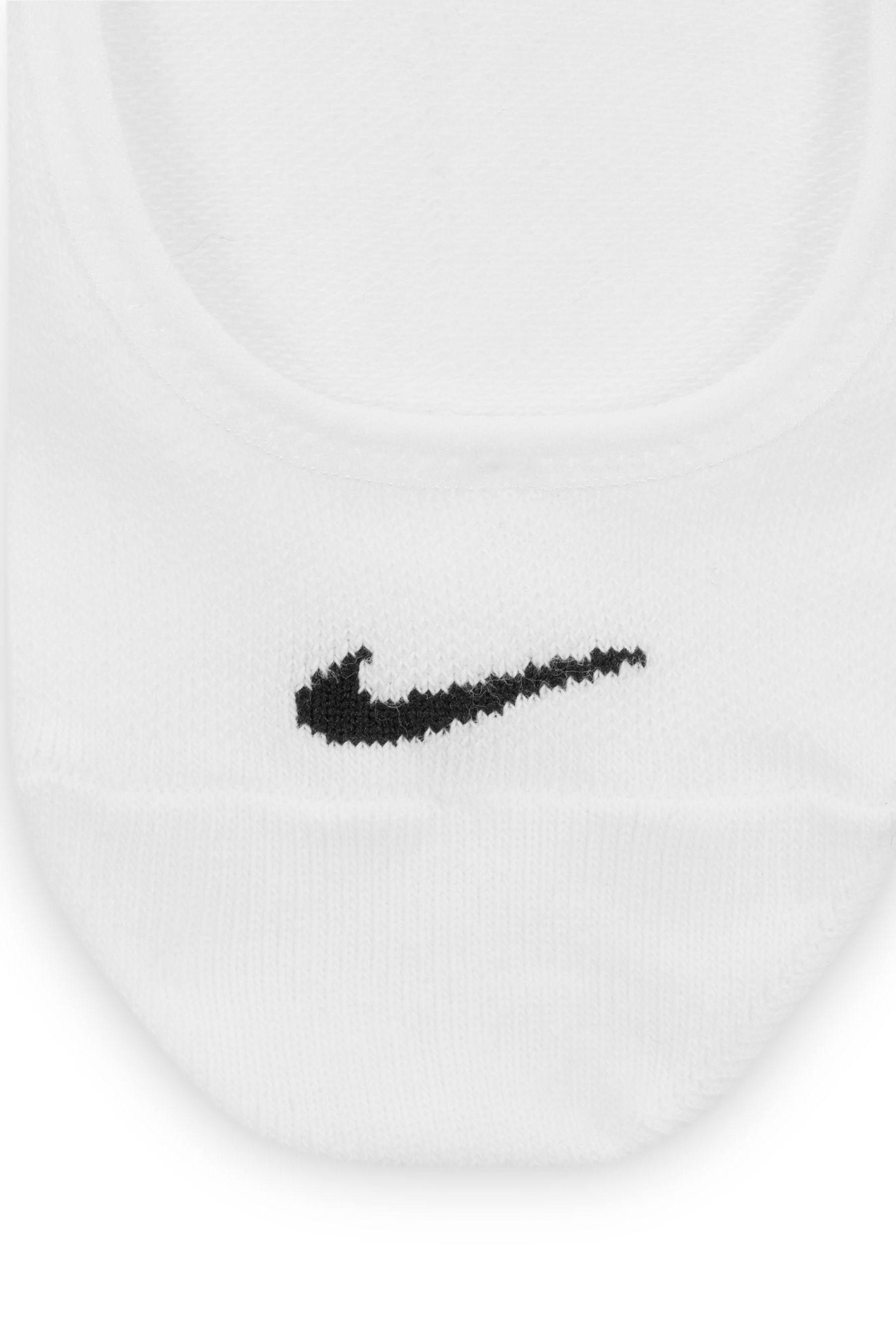Nike White Everyday Lightweight Training Footie Socks 3 Pack