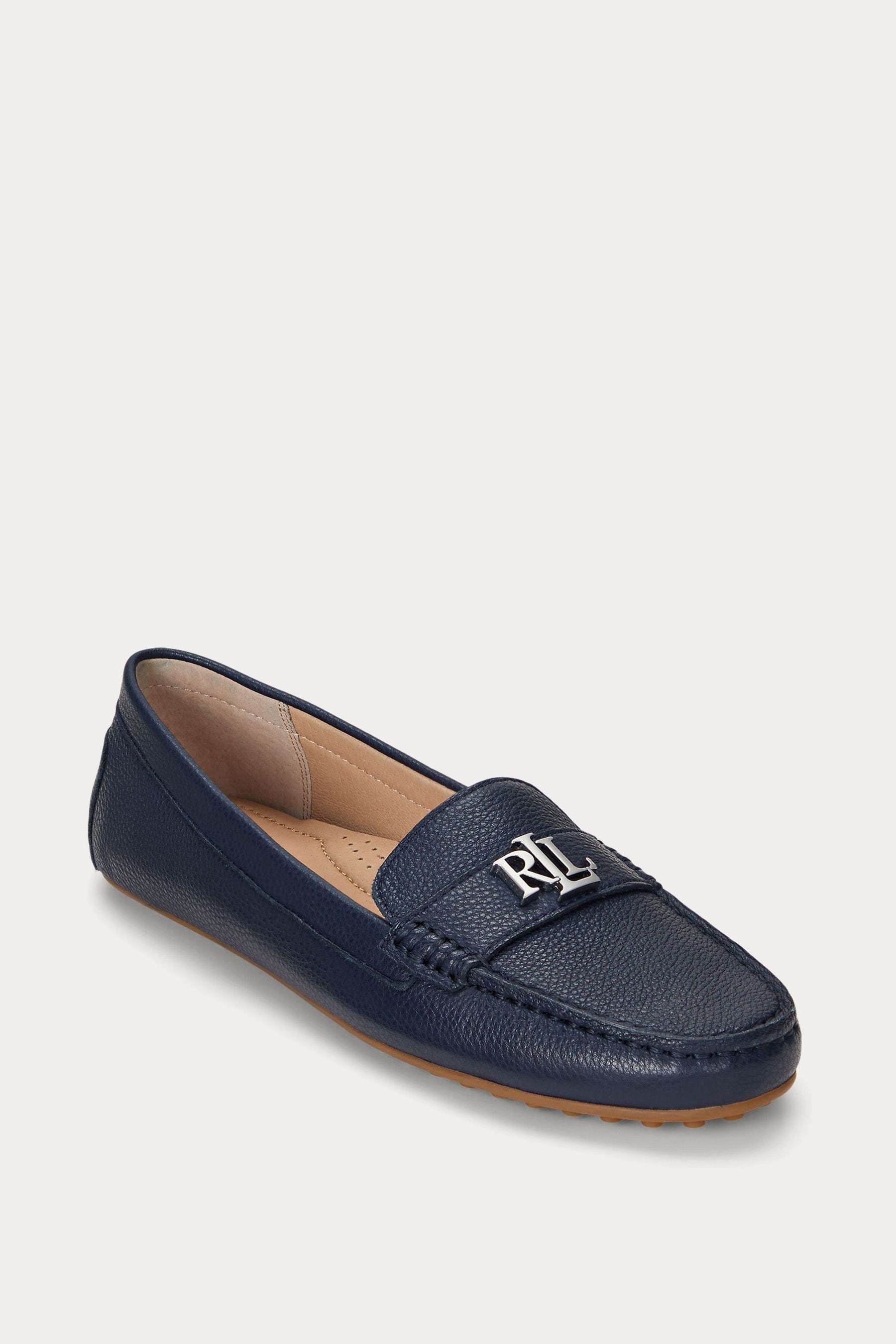 Lauren Ralph Lauren Barnsbury Pebbled Leather Loafer Shoes
