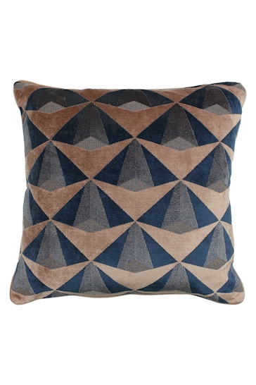 Riva Paoletti Blush Pink/Navy Blue Leveque Geometric Polyester Filled Cushion