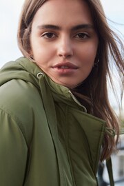 Khaki Green Hooded Bomber Jacket - Image 5 of 8