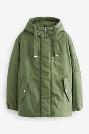 Khaki Green Hooded Bomber Jacket - Image 6 of 8