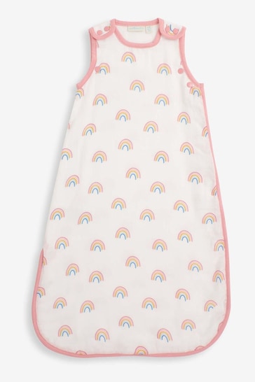 JoJo Maman Bébé Pink Rainbow 1 Tog Baby Muslin Sleeping Bag