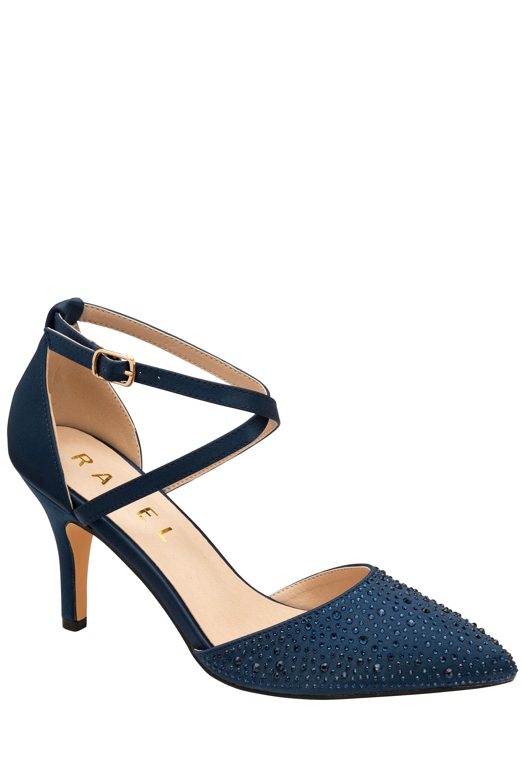 Blue diamante heels top