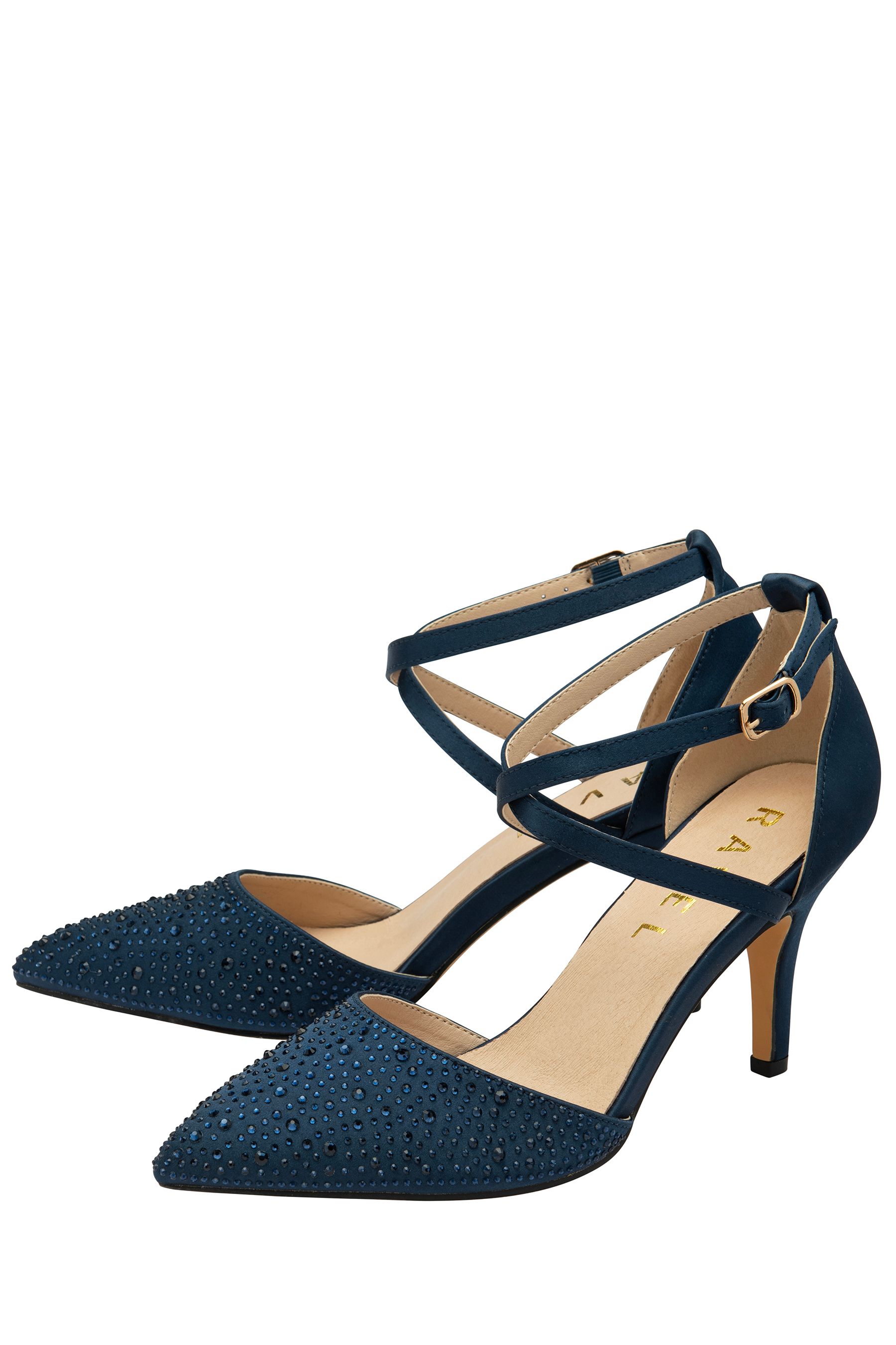 Navy blue strappy discount shoes