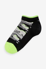 Black Bright Camo 7 Pack Cotton Rich Trainer Socks - Image 6 of 8