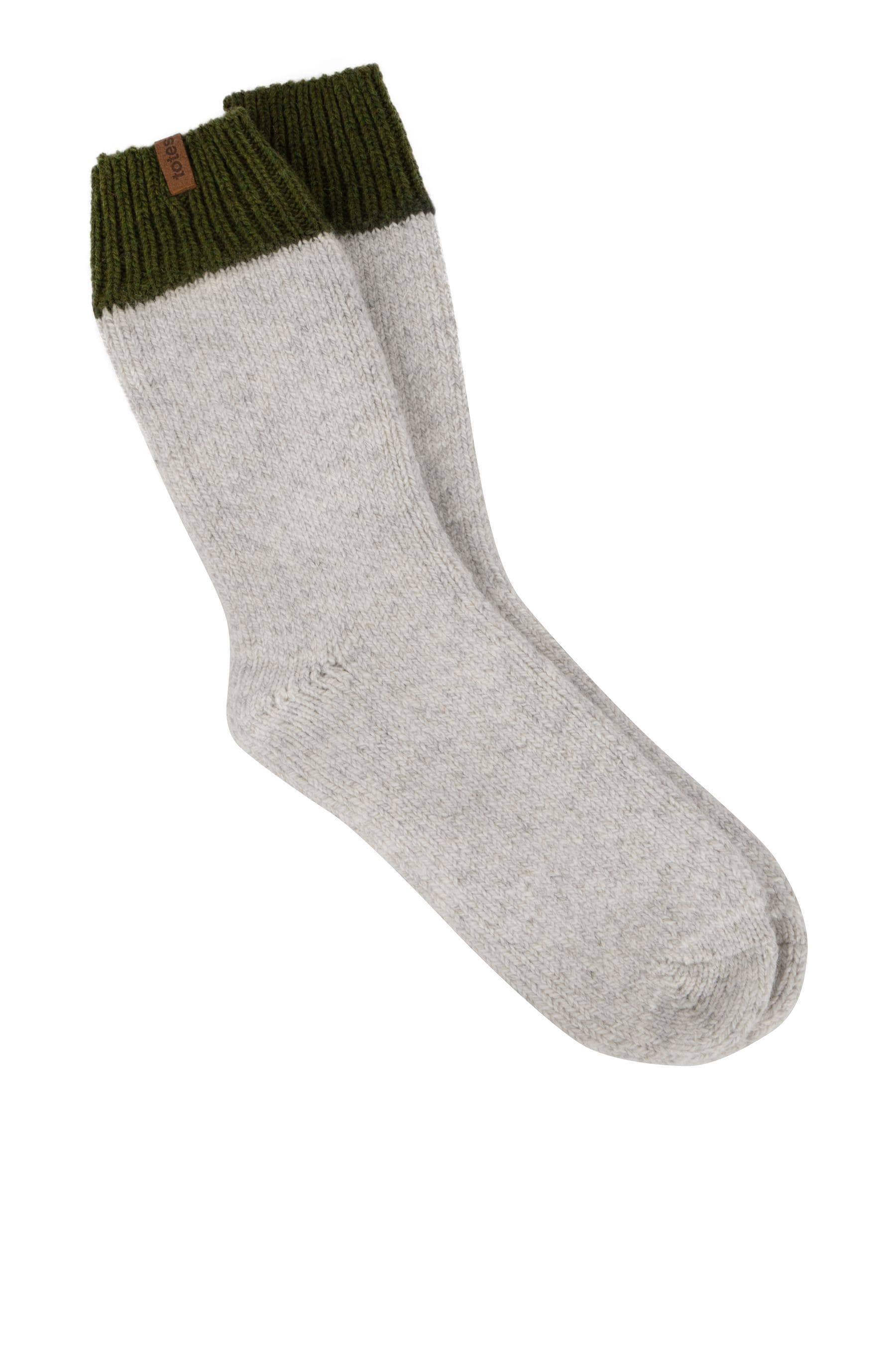 Buy Totes Grey Mens Chunky Thermal Wool Blend Slipper Socks from Next Oman