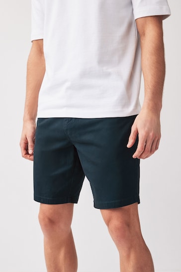 Blue Straight Fit Stretch Chinos Shorts 2 Pack