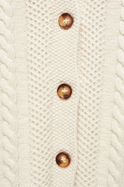 Mango Nude Buttoned Knit Braided Cardigan - Image 6 of 6