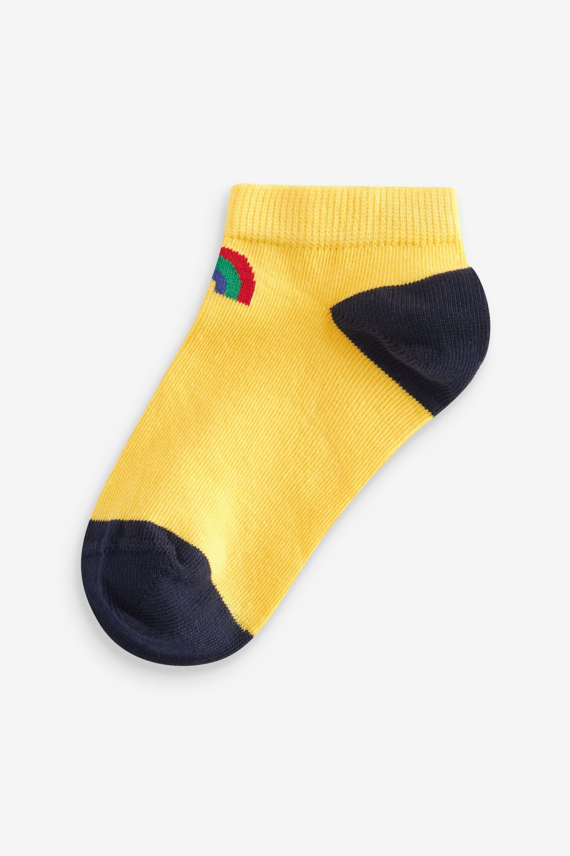 Bright Rainbows/Stripe Cotton Rich Trainers Socks 5 Pack - Image 3 of 6