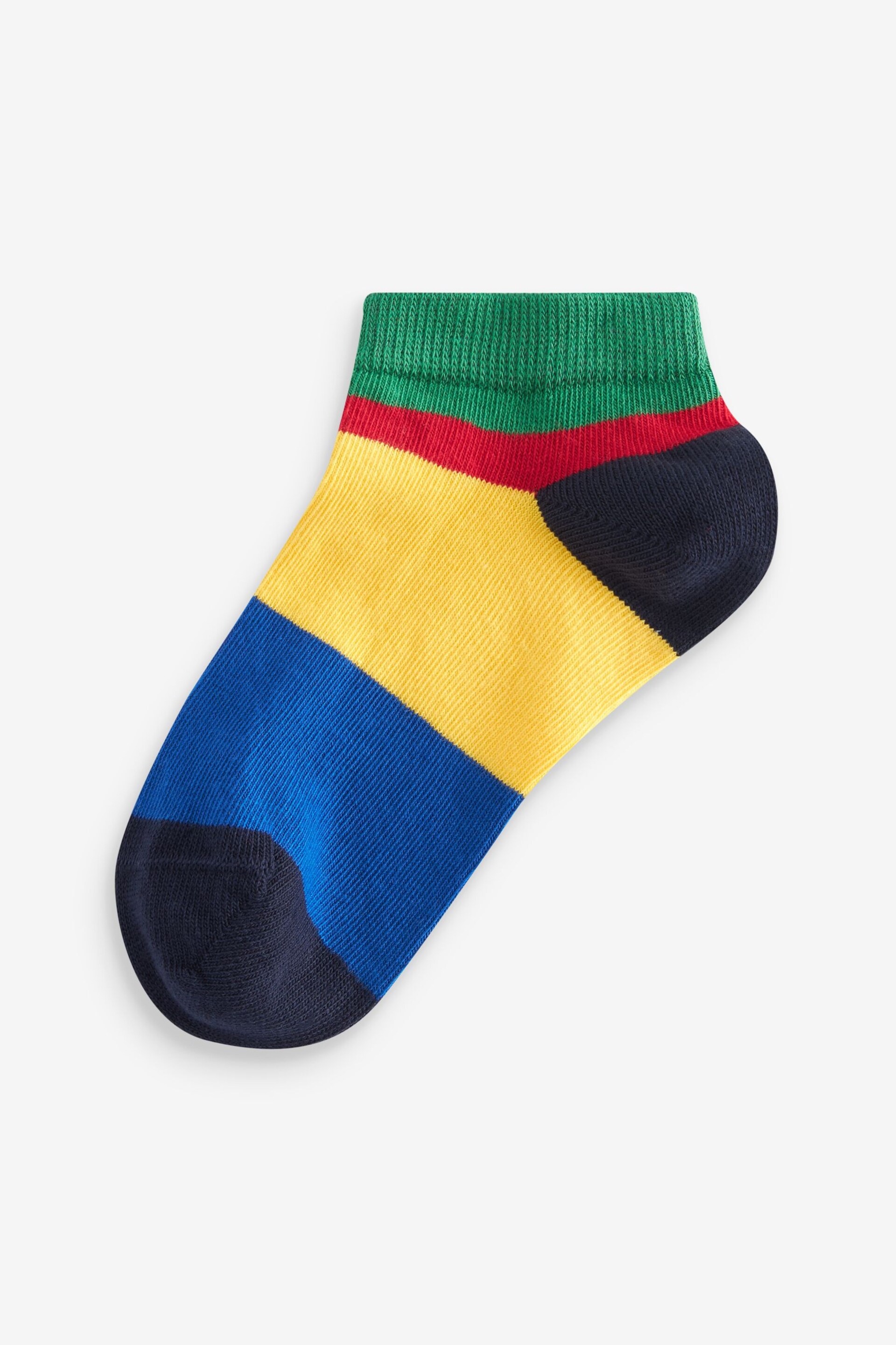 Bright Rainbows/Stripe Cotton Rich Trainers Socks 5 Pack - Image 4 of 6