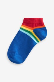 Bright Rainbows/Stripe Cotton Rich Trainers Socks 5 Pack - Image 6 of 6