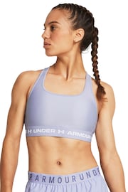 Under Armour Lilac Purple Crossback Mid Support Bra - Image 1 of 4