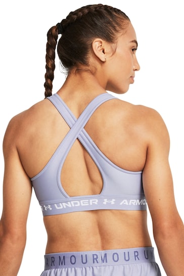 Under Armour Lilac Purple Crossback Mid Support Bra