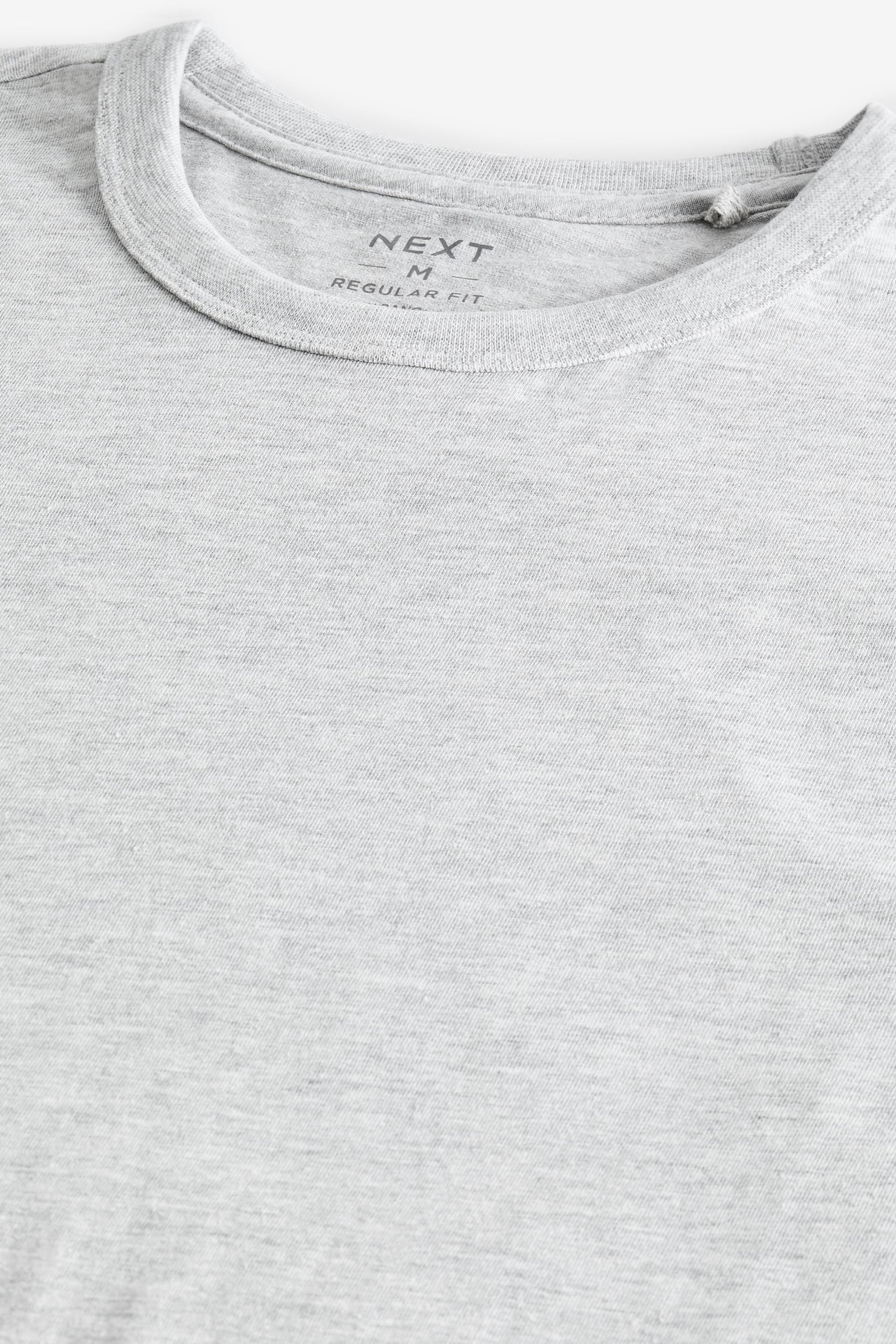 Grey Marl Everyday Crew Neck T-Shirt - Image 6 of 7