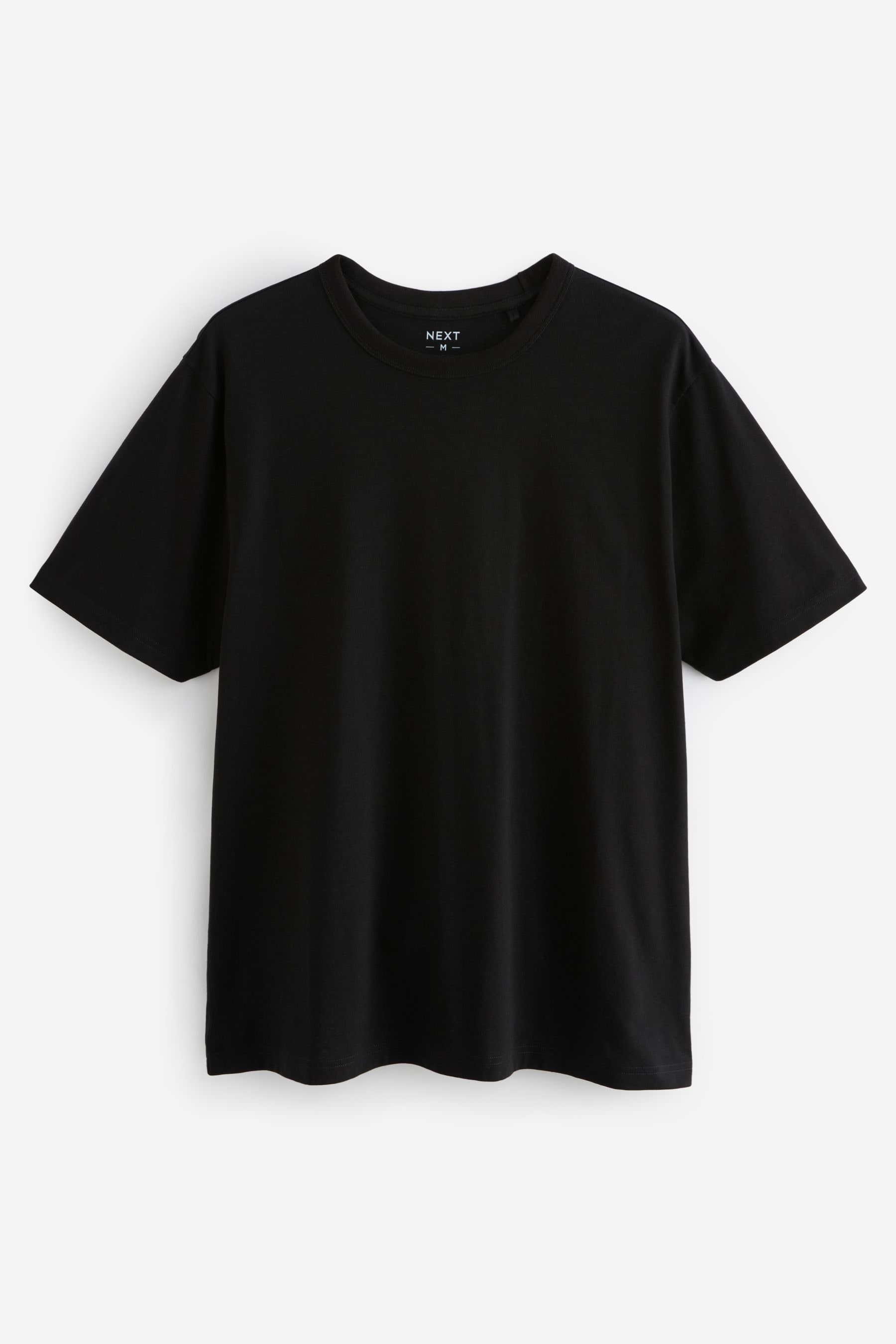 Plain black t shirt front and back store