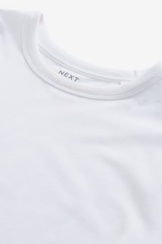 White Basic Crew Neck Regular Fit T-Shirt - Image 6 of 7